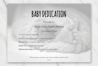 Baby Dedication Certificate Template For Word [Free Printable] throughout Baby Christening Certificate Template