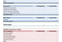 Balance Sheet (Simple) inside Business Balance Sheet Template Excel