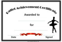 Ballet Awards | Certificate Templates, Free Printable in Dance Certificate Template