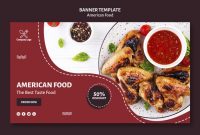 Banner Template American Food | Free Psd File with regard to Food Banner Template