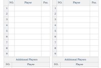 Baseball Lineup Card 2 Per Page | Baseball Card Template pertaining to Softball Lineup Card Template