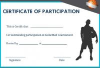 Basketball Participation Certificate: 10+ Free Downloadable intended for Basketball Camp Certificate Template