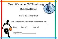 Basketball Training Certificate Template | Certificate within Basketball Camp Certificate Template