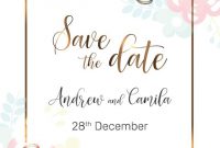 Beautiful Save The Date Wedding Invitation Template throughout Save The Date Banner Template