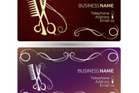 Beauty Salon Business Card Template Stock Vector throughout Hair Salon Business Card Template