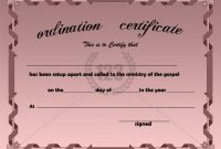 Best Ordination #certificate #templates | Certificate intended for Free Ordination Certificate Template