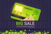 Big Sale For St. Patrick Day Holiday Template Credit Card with Credit Card Templates For Sale