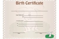 Birth Certificate For Puppies Printable Certificate with regard to Fake Birth Certificate Template