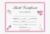 Birth Certificate Png – Girl Birth Certificate Template regarding Girl Birth Certificate Template