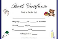 Birth Certificate Template 44 Free Word Pdf Psd Format in Birth Certificate Templates For Word
