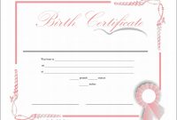 Birth Certificate Templates – 14 Free Templates In Ms Word inside Baby Death Certificate Template