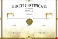 Birth Certificate Templates – Microsoft Word Templates for Birth Certificate Templates For Word