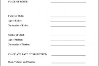 Birth Certificate Translation Template Uscis (2) – Templates regarding Birth Certificate Translation Template