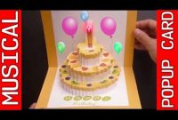 Birthday Cake Pop Up Card (Happy Birthday Kirigami) | Free for Happy Birthday Pop Up Card Free Template