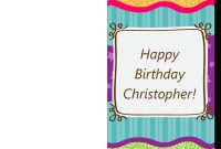 Birthday – Office pertaining to Birthday Card Template Microsoft Word