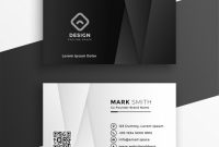 Black And White Geometric Business Card Design Template within Black And White Business Cards Templates Free
