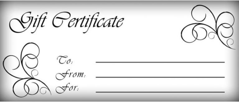 Black And White Gift Certificate Template Free (2 (With regarding Black And White Gift Certificate Template Free