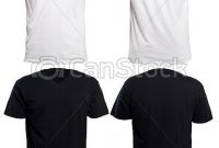 Black And White V-Neck Shirt Mock Up inside Blank V Neck T Shirt Template