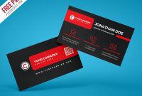 Black Corporate Business Card Psd Template | Psdfreebies throughout Visiting Card Psd Template