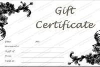 Black Flowery Gift Certificate Template In 2020 | Palette pertaining to Black And White Gift Certificate Template Free