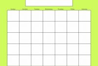 Blank Activity Calendar Template (9 In 2020 | Blank Calendar regarding Blank Activity Calendar Template