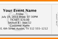 Blank Admission Ticket Template (1) | Professional Templates regarding Blank Admission Ticket Template