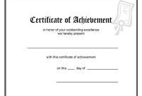 Blank Award Certificate Template with Blank Award Certificate Templates Word