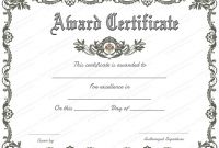 Blank Award Certificate Templates Word In 2020 | Award with regard to Blank Award Certificate Templates Word