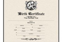 Blank Birth Certificate Template For Elements Novelty Images in Novelty Birth Certificate Template