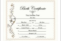 Blank Birth Certificate Template For Elements Novelty Images within Editable Birth Certificate Template