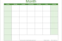 Blank Calendar Template – Free Printable Blank Calendars in Blank Calender Template
