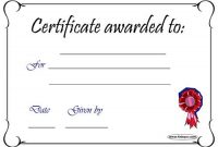 Blank Certificate Award | Blank Certificate Template, Blank with regard to Free Printable Blank Award Certificate Templates
