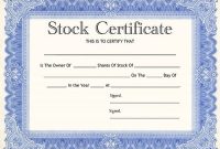 Blank Certificate Templates Free Download (5 inside Free Stock Certificate Template Download