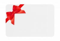 Blank Gift Card Template With Red Bow And Ribbon | Premium with Present Card Template