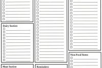 Blank Grocery List Template | Grocery List Printable pertaining to Blank Grocery Shopping List Template