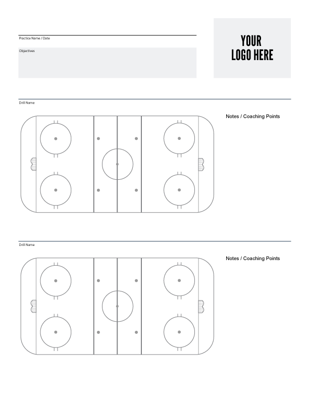 Blank Hockey Practice Plan Template (7) - Templates Example in Blank Hockey Practice Plan Template