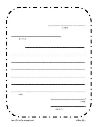 Blank Letter Writing Template| Letter Writing Template within Blank Letter Writing Template For Kids