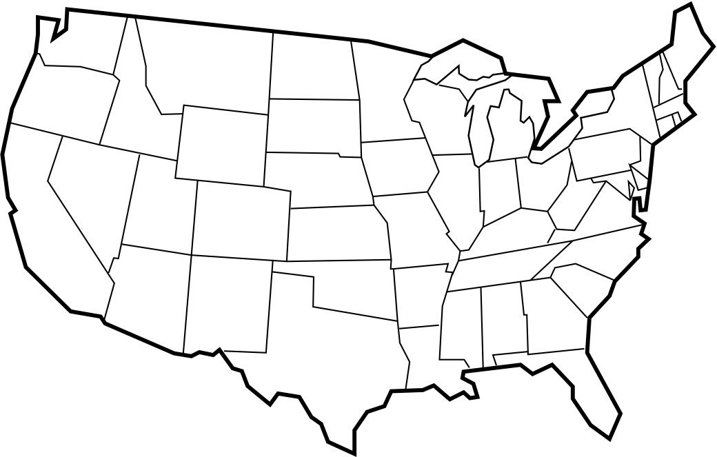 Blank Maps Of Usa | Free Printable Maps: Blank Map Of The within Blank Template Of The United States