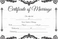 Blank Marriage Certificate (Pdf & Word) – Doc Formats in Blank Marriage Certificate Template