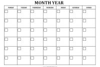 Blank Monthly Calendar – Free Printable – Allfreeprintable intended for Full Page Blank Calendar Template