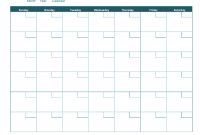 Blank Monthly Calendar regarding Blank One Month Calendar Template