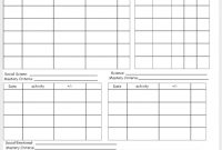 Blank Monthly Data Sheet Template (Free!). Keep Your Iep with Blank Iep Template