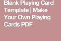 Blank Playing Card Template | Blank Playing Cards, Printable with Free Printable Playing Cards Template