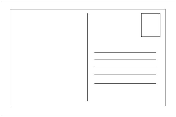 Blank-Postcard-Template | Printable Postcards, Postcard for Post Cards Template