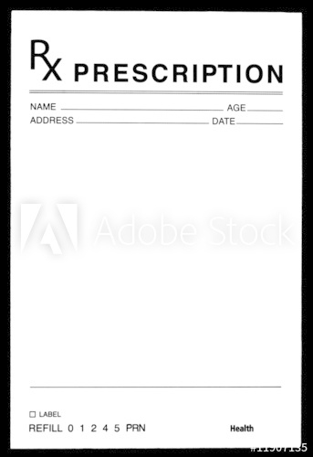 Blank Prescription Drug Form - Buy This Stock Photo And with Blank Prescription Form Template