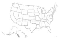 Blank Similar Usa Map On White Background. United States Of in Blank Template Of The United States