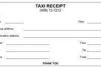 Blank Taxi Receipt Template (3) – Templates Example regarding Blank Taxi Receipt Template