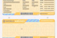 Blank Train Ticket Template Awesome Airline Or Plane Ticket within Blank Train Ticket Template