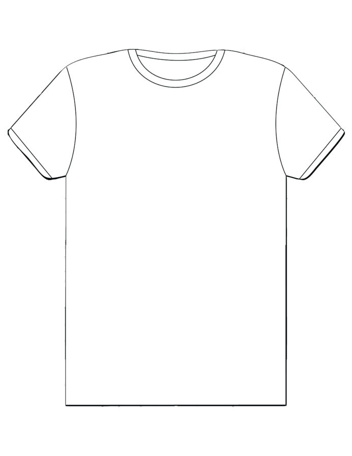 Blank Tshirt Template Worksheet Tissino In And Out Concept regarding ...