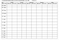 Blank Weekly Workout Schedule Template | Weekly Workout regarding Blank Workout Schedule Template